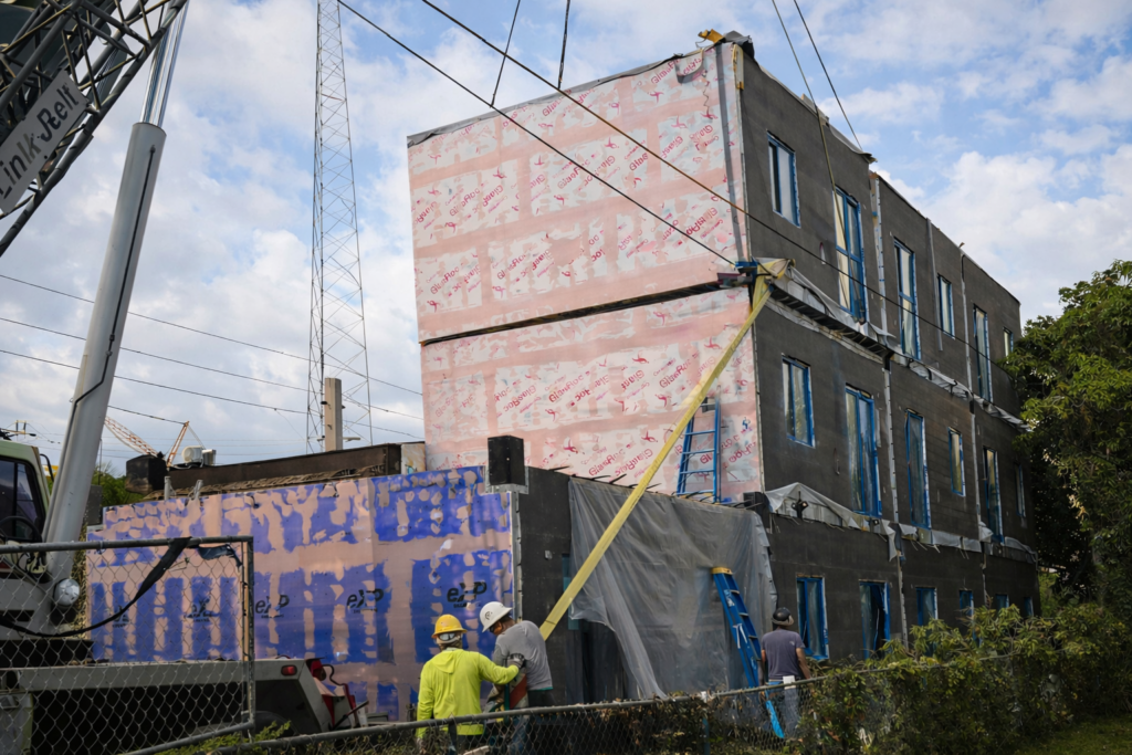 Installation of a Steel Home Hospitality Building